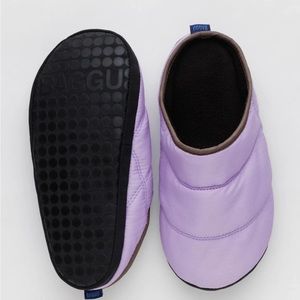 Lilac Baggu Puffy Slippers